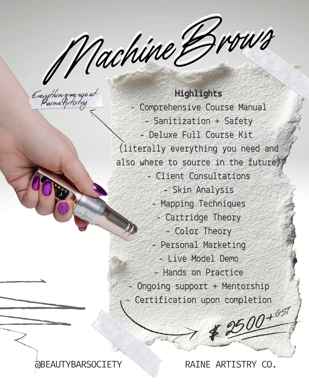 Machine Brows - Nano Stroke + Powder Shading Course